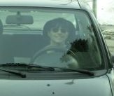 Gabi im Auto